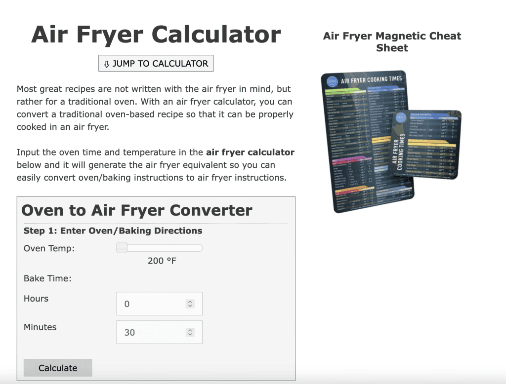 AirFryerCalculator screenshot