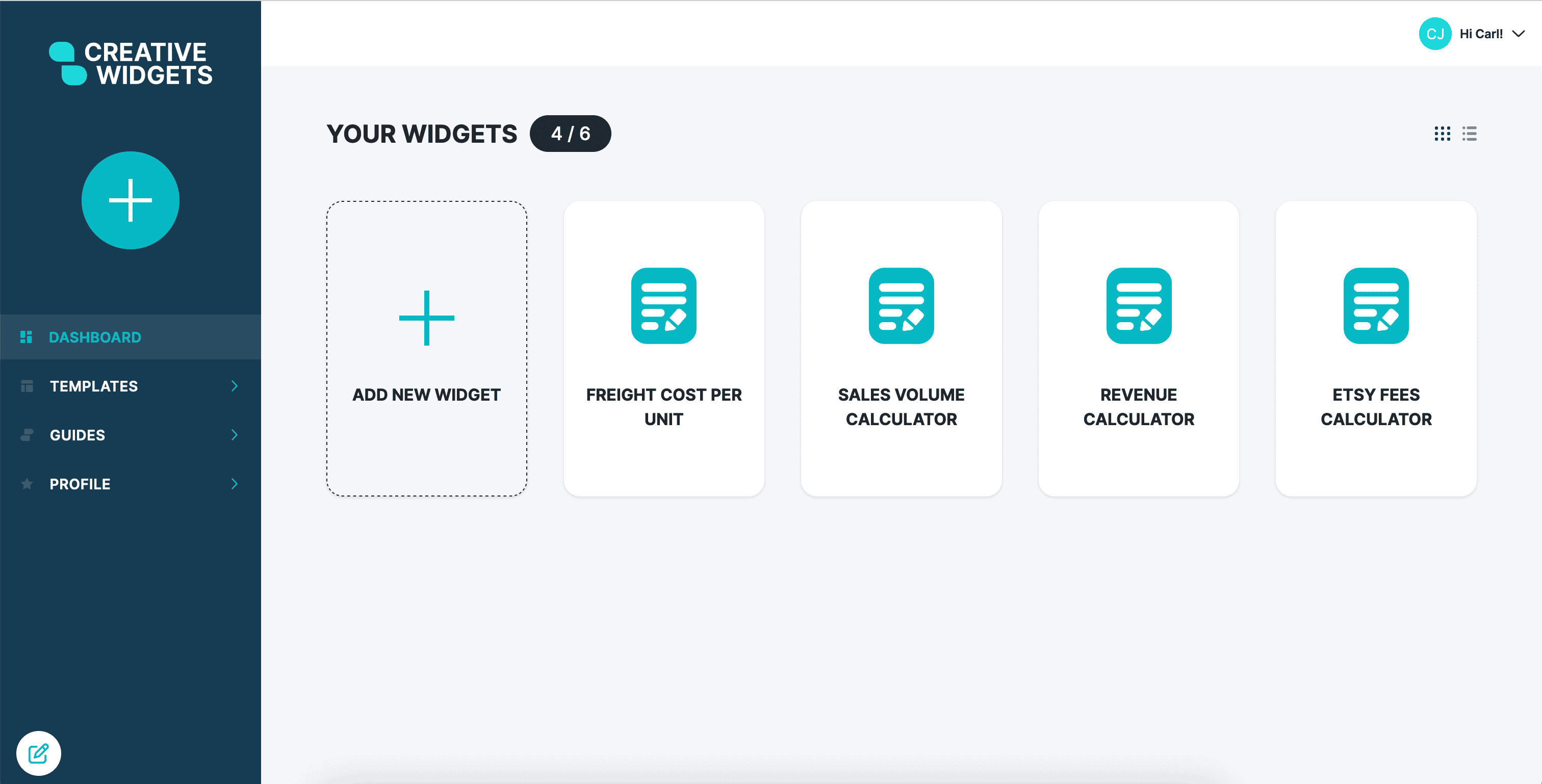 Tile widgets preview