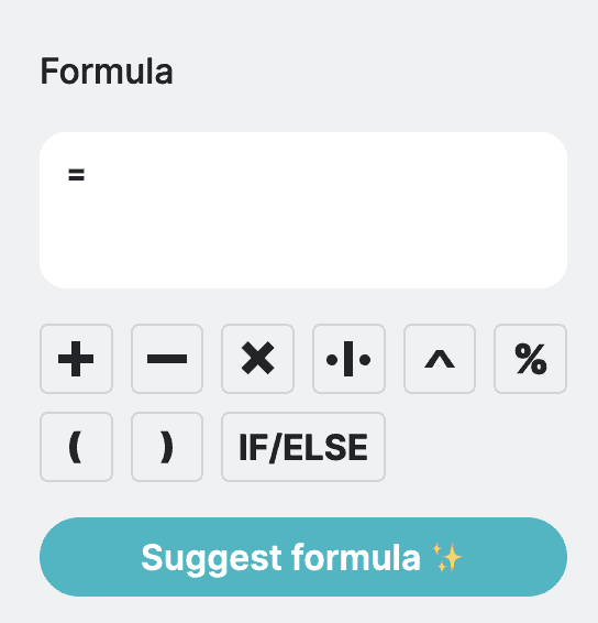 Result formula setting preview