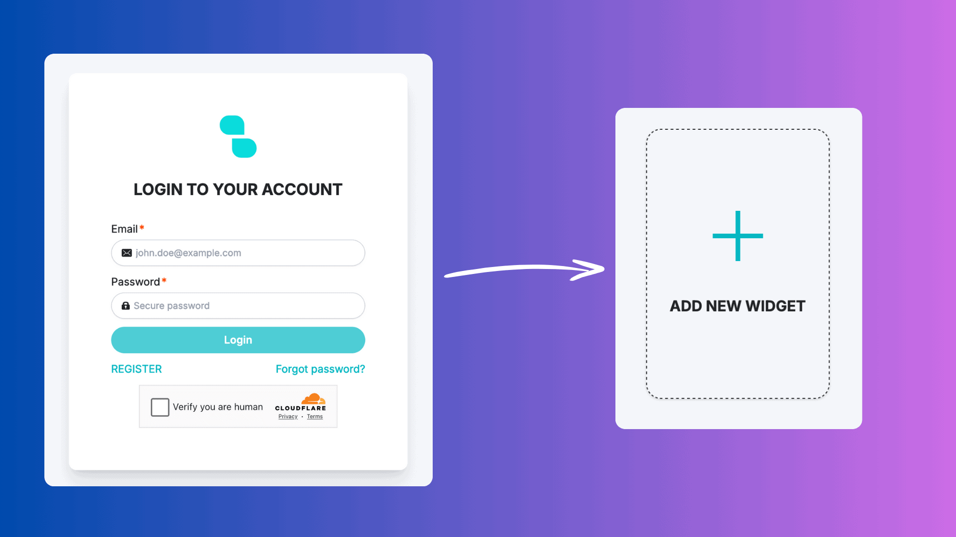 Login and adding button