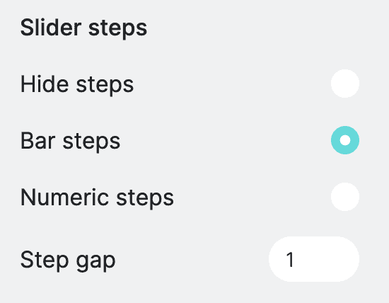Slider Steps Example